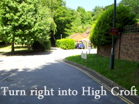 Acupuncture in Exeter: Turn right into High Croft.