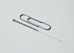 Exeter acupuncturist Robin Costello uses extremely fine needles.